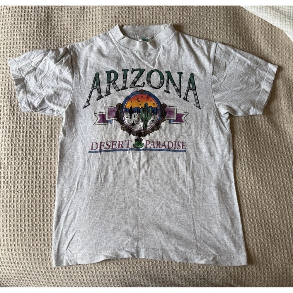 90s Arizona desert Paradise cactus Sunset t-shirt (M) vtg usa single stitch